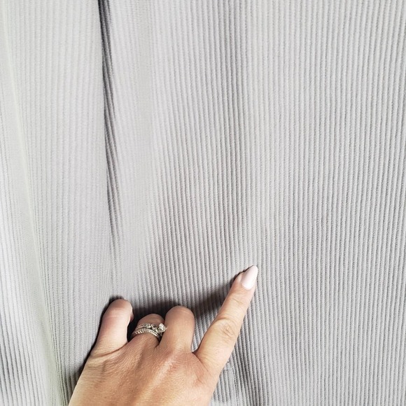 NEW Garnet Hill Organic Cotton Ribbed‎ Cocoon Dress XL Grey Taupe NWT - Picture 4 of 10